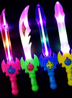 儿童闪光刀剑玩具 发光伸缩棒四节魔法棒发网红夜市地摊货源