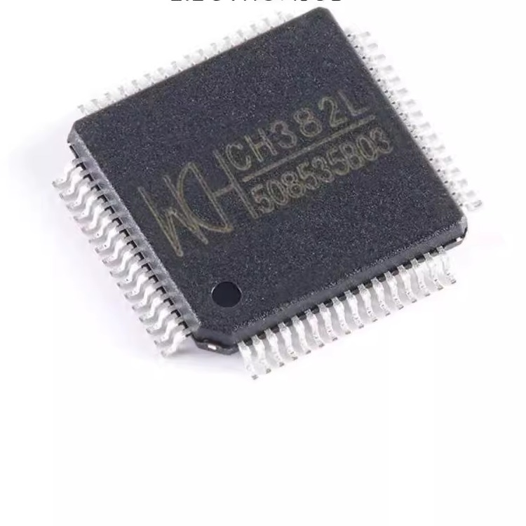 全新 CH382L LQFP-64 PCIE总线双串口及打印口芯片