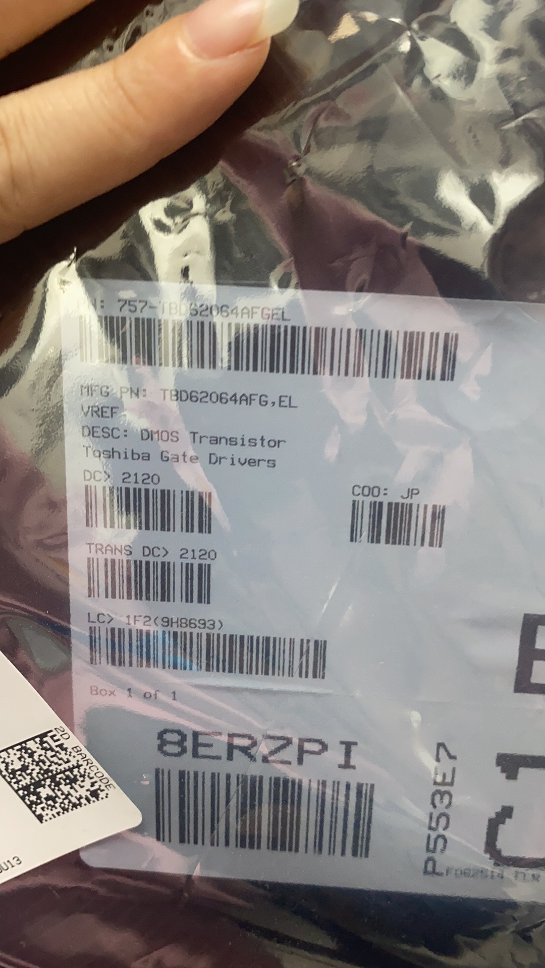 TBD62064AFG(Z,EL) 功率电子开关 50V 贴片HSOP16 负载驱动器