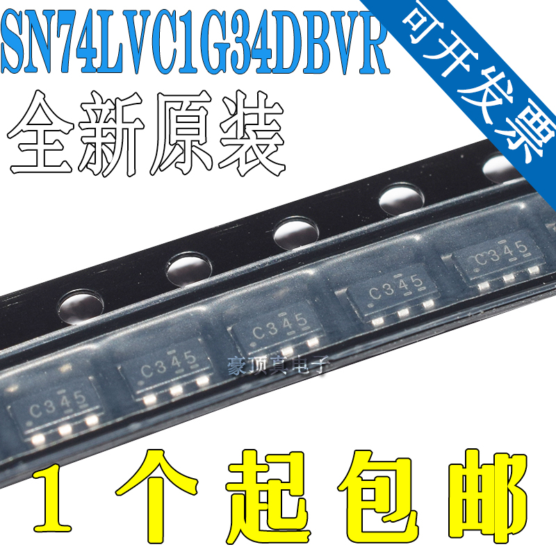原装正品 SN74LVC1G34DBVR 丝印C34J SOT23-5 缓冲器和线路驱动器