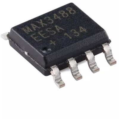 全新MAX3488EESA+T SOIC-8 12Mbps限摆率 真RS-485/422收发器芯片