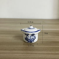 Ceramic mini small vases, dried flowers, flower arrangements, home decorations, living room ornaments, dollhouses, kitchens can be used as fridge magnets thumbnail 8