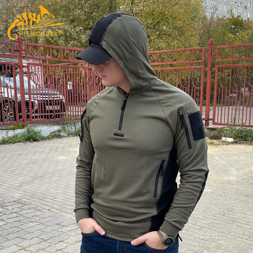 赫利肯连帽长袖体恤弹力耐磨