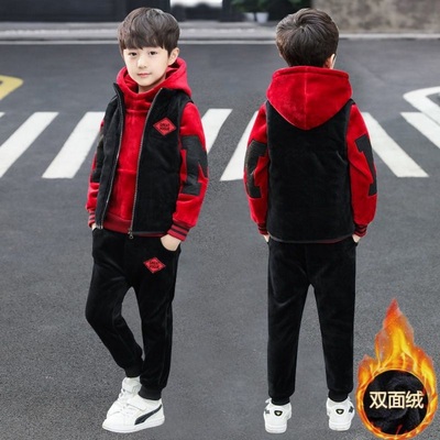 加厚秋冬套装新款双面绒卫衣韩版