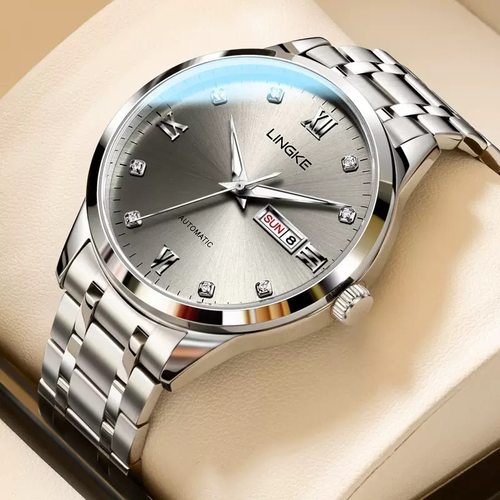 瑞士正品机械表全自动防水夜光高级感超薄双日历男表腕表时尚商务