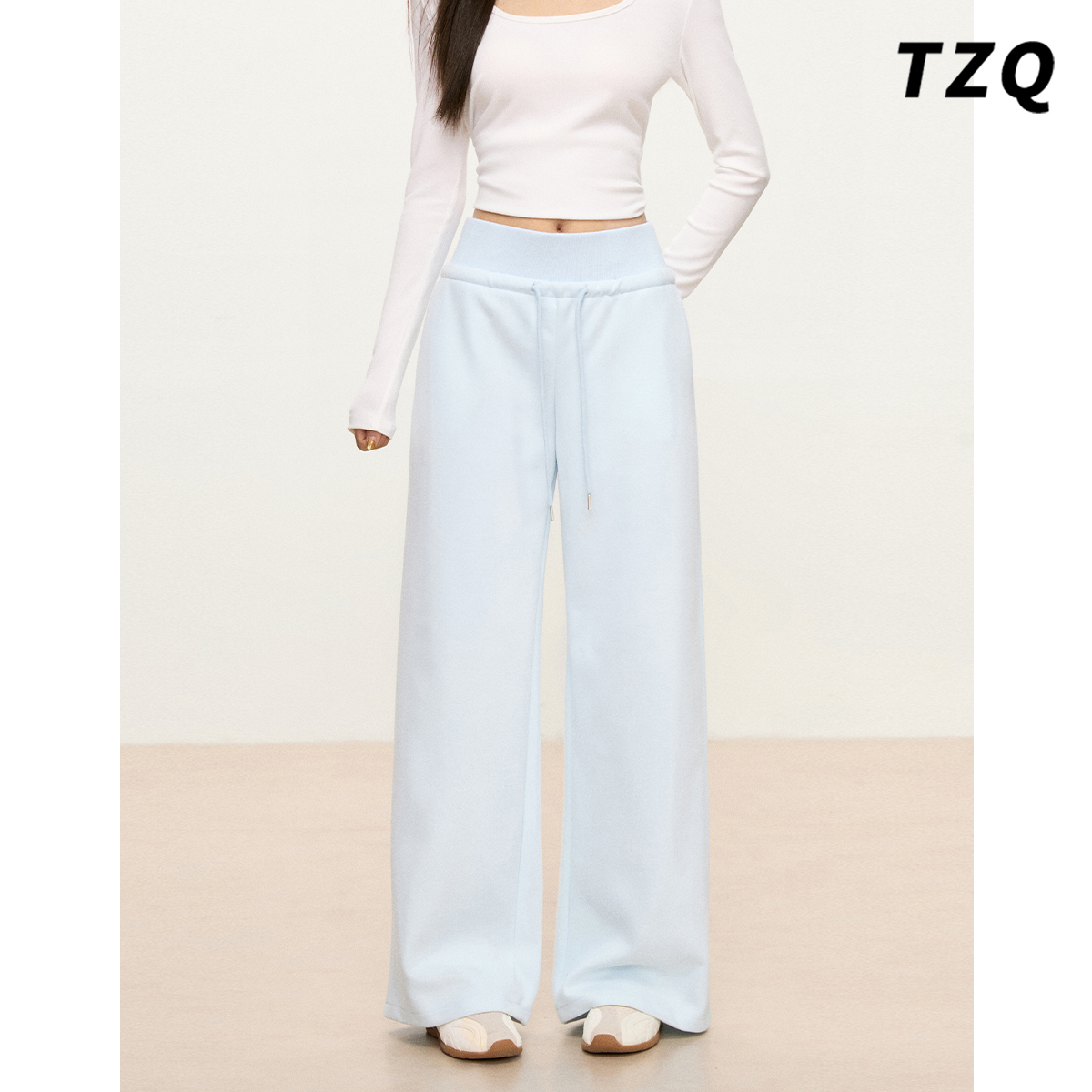 美式休闲阔腿卫裤女2025新款