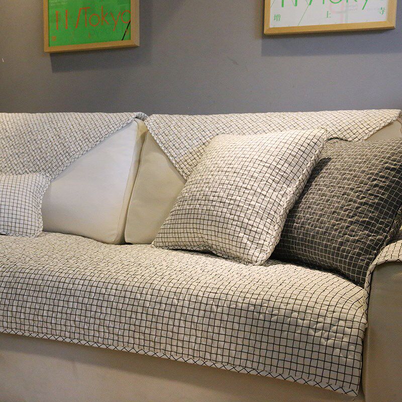 北欧简约时尚全棉沙发垫现代经典黑白格防滑沙发巾布艺沙发套定做在类目 居家布艺, 坐垫/椅垫/沙发垫, 沙发垫中 - 来自Buy2taobao.com提供专业的淘宝代购服务
