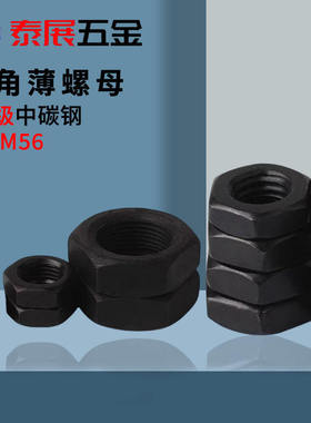 六角薄螺母原GB6173细牙帽6172标准牙8.8级薄螺帽M8-M56细牙薄螺