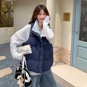 2025冬季新款现货通勤百搭减龄90绒马甲外套#25185-P195-K288，女装羽绒服，唛多