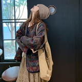 2025冬季新款现货复古花纹拼接外套#25188-P175-K258，女装短外套，唛多
