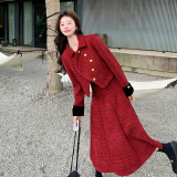 2025秋季时尚套装配领结可拆卸2色入#1013-P165-K238，女装套装/套裙，唛多
