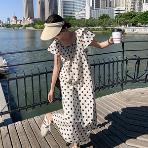 2026年夏款现货甜美风通勤时尚波点连衣裙#3097 -P105-K158图片