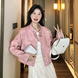 2025秋季现货数据好压纹做旧皮衣2色入#1025P130-K188，女装皮衣，唛多