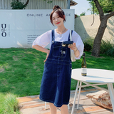 2024夏季牛仔贴标背带裙套装裙#2286--P85/110--K138/178，女装连衣裙，唛多