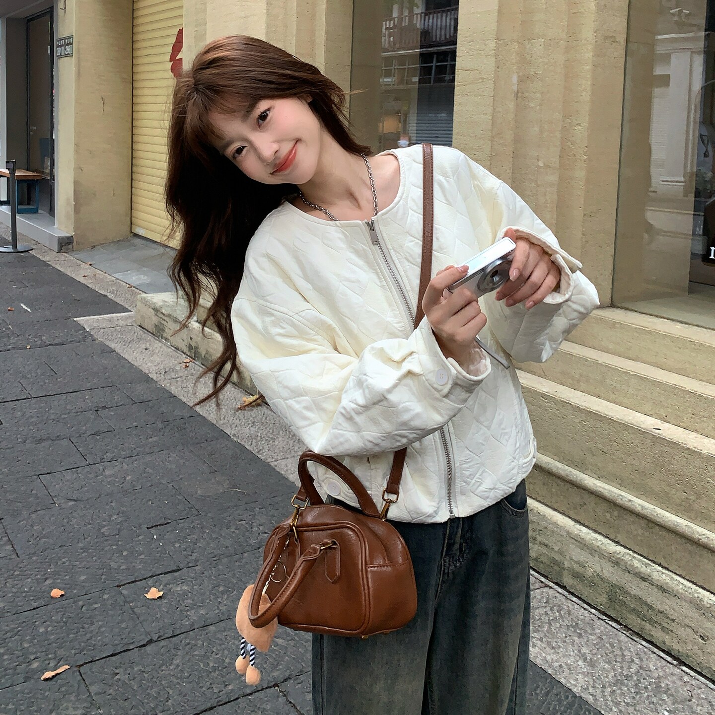 2025现货百搭小外套白色#25193--P155-K228,女装短外套,唛多