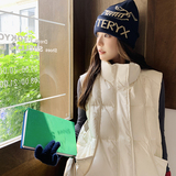 2025冬款数据好简约百搭羽绒服马甲白色#1125-P165--K248，女装马甲，唛多