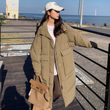 2025冬数据好现货韩系宽松长款双色羽绒服#3155--P295-K438，女装羽绒服，唛多