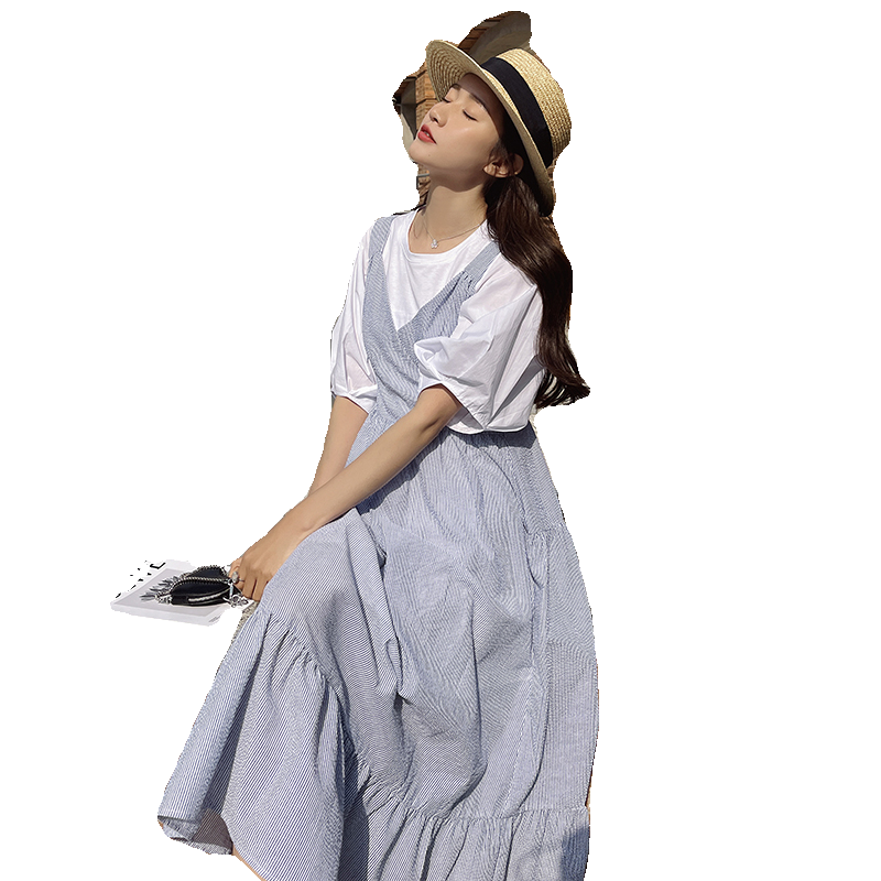 现货现货夏季连衣裙背心裙套装#3036-P105-K158-T恤P25,女装套装/套裙,唛多