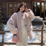 2025冬季新款现货粉色毛茸茸慵懒感羊羔毛外套 #25198-P195-k318,女装皮草,唛多, 2025冬季新款现货粉色毛茸茸慵懒感羊羔毛外套 #25198-P195-k318,女装皮草,唛多,