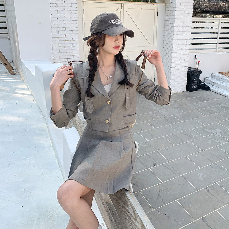 2025春季新款数据好两件套套裙2色入#2530-P175-K258，女装套装/套裙，唛多