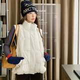 2025冬款数据好简约百搭羽绒服马甲白色#1125-P165--K248，女装马甲，唛多