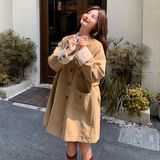 2025秋款现货中长款风衣外套拼接蕾丝袖2色入#1112-P165-K248，女装风衣，唛多
