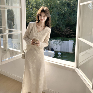 2026春季新款 现货蕾丝 重工套装上衣+半裙#6007-P185-K288，女装套装/套裙，唛多