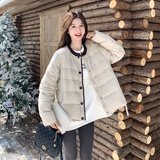 2025冬季新款现货羽绒服90绒米灰色#25250-P285-K428，女装羽绒服，唛多