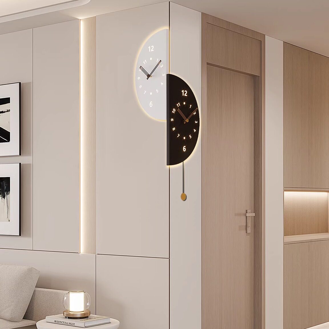 普赛克钟表挂钟客厅玄关过道时钟