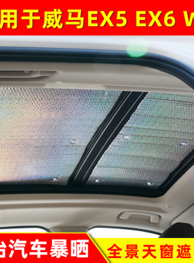 威马E5 EX5 EX6 W6全景天窗遮阳帘汽车车顶防晒隔热太阳板遮阳挡