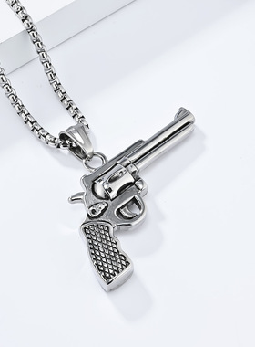嘻哈个性朋克霸气复古钛钢项链