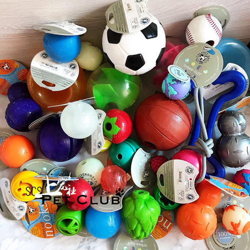 美国环球天然橡胶抗咬漏食宠物狗