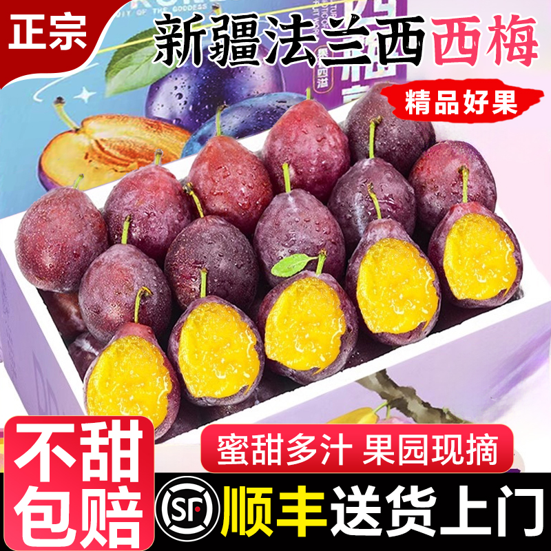 正宗新疆法兰西甜西梅新鲜水果当季整箱孕妇顺丰包邮喀什大李子