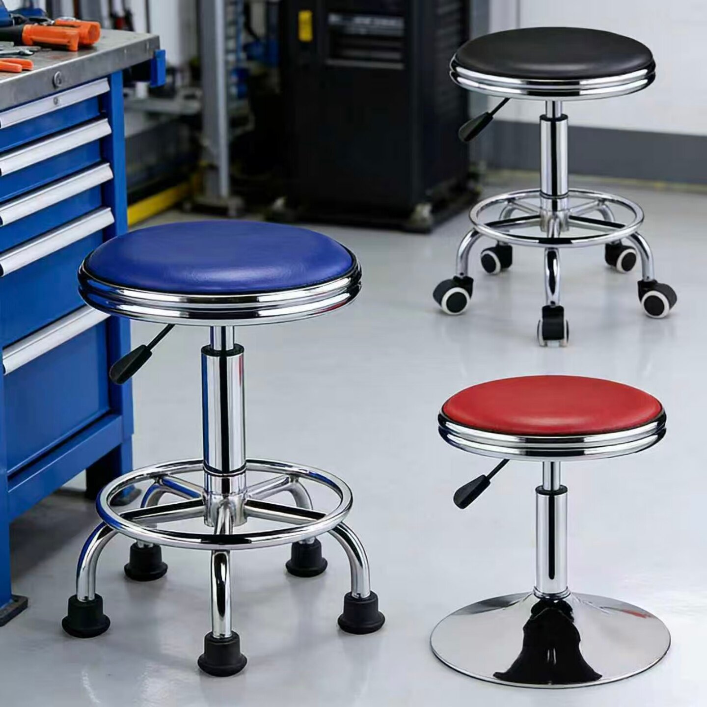 吧台椅旋转升降靠背椅子美容理发凳高脚凳车间工作凳实验室圆凳子