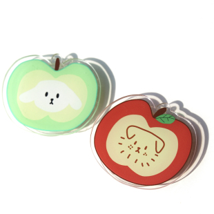 抬风原创苹狗手机磁吸气囊支架可爱小狗亚克力支架