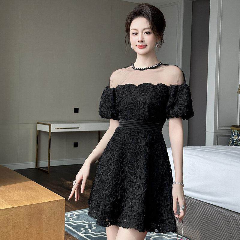 小个子巨好看连衣裙女夏2026新款名媛风生日聚会气质收腰礼服短裙