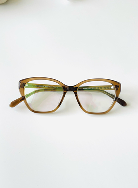 素颜猫眼近视眼镜显瘦防辐射抗蓝光疲劳护眼复古款