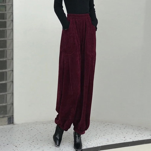 文艺休闲灯笼裤哈伦裤长裤女