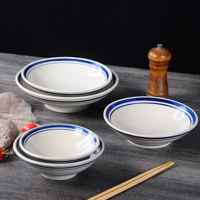 仿古双线碗陶瓷菜碗火锅碗饭碗