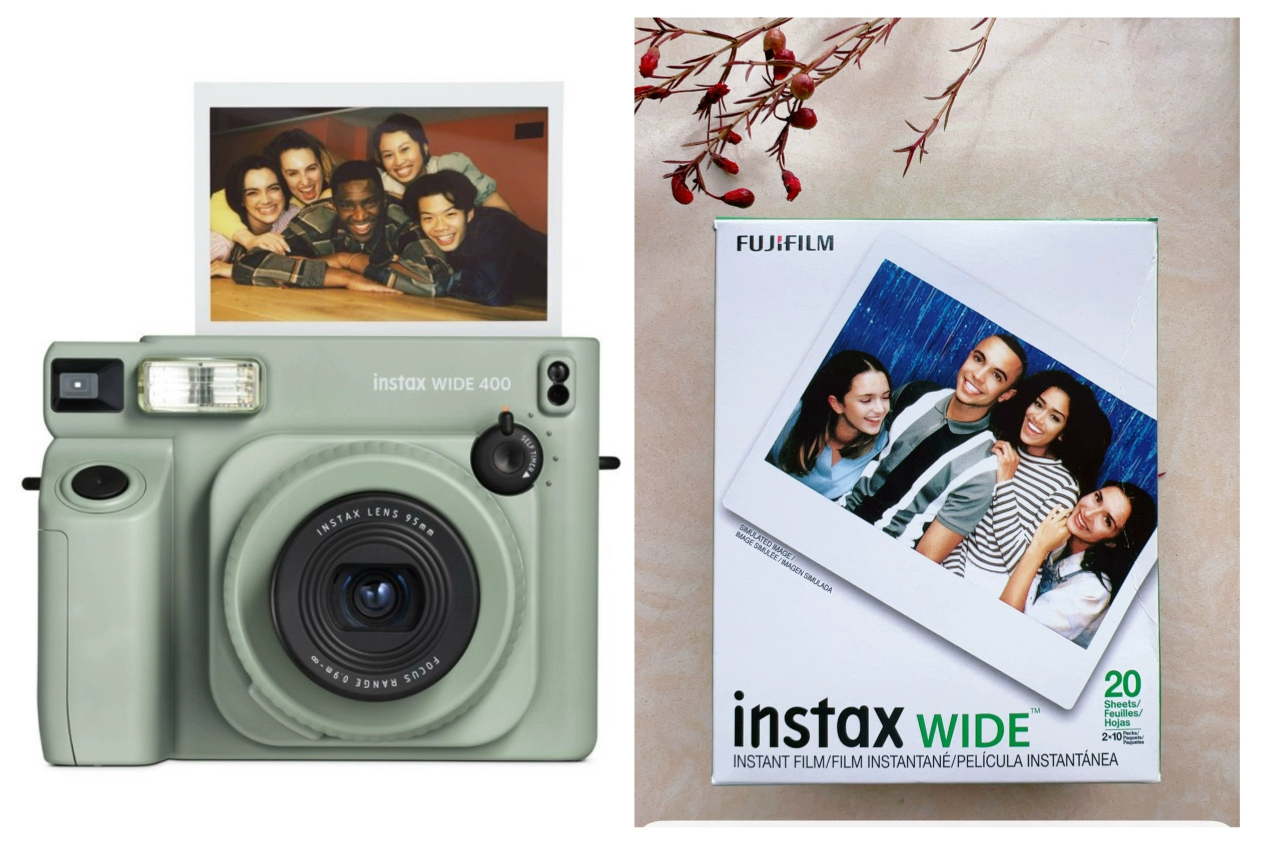 现货全新正品fujifilm富士拍立得wide 400宽幅相机海外版