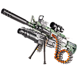 m416电动连发软弹枪手自一体儿童玩具枪男孩机关枪仿真加特林阻击