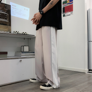 A334-K06-40 夏季新款 冰丝 免烫青少年 ins百搭休闲宽松拖地长裤图片