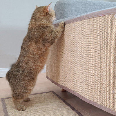 立式猫玩具猫抓板方形日式耐磨不掉屑皮质沙发保护垫墙面猫咪用品