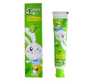 黑人 宝贝兔儿童牙膏苹果香型40g 宝宝牙膏
