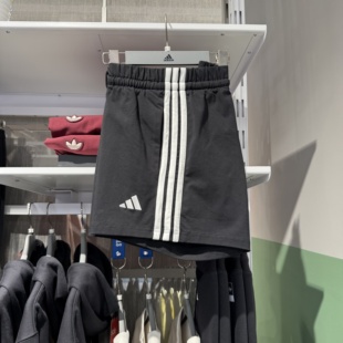 Adidas阿迪达斯女25夏季 短裤 三条杠针织透气休闲五分裤 JY8574 新款