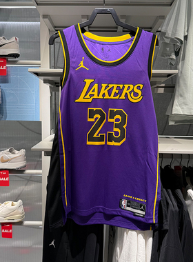 Nike耐克NBA湖人队詹姆斯男子球衣DRI-FIT SW篮球背心DO9530-508