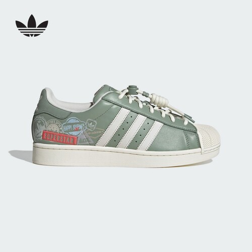 Adidas阿迪达斯三叶草男女同款时尚潮流系带低帮板鞋JR1331
