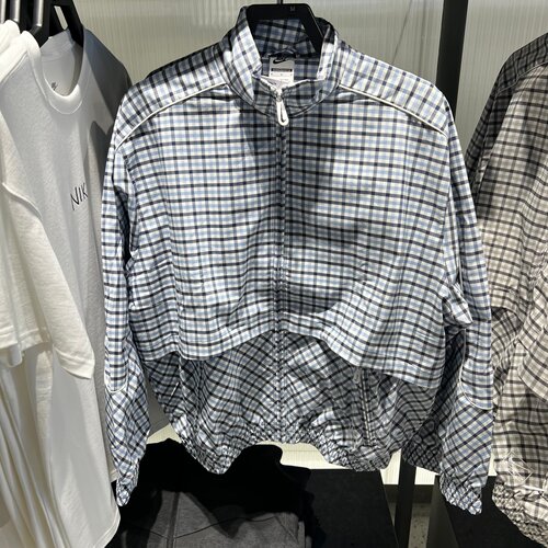 Nike耐克男26夏新款拼接条纹格透气运动休闲立领夹克 IR7581-468