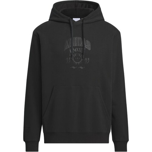 阿迪达斯adidas三叶草冬季男子印花运动休闲连帽卫衣套衫JW1963