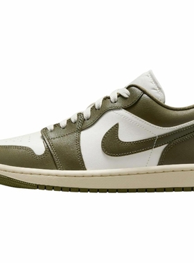 耐克JordanAJ1灰白低帮女鞋运动休闲复古篮球鞋DC0774-105